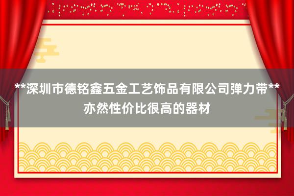 **深圳市德铭鑫五金工艺饰品有限公司弹力带**亦然性价比很高的器材